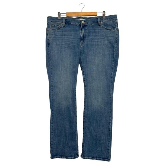 Levis Jeans Womens 22W Blue Classic Bootcut Stretch Denim Mid Rise Western - Picture 1 of 13